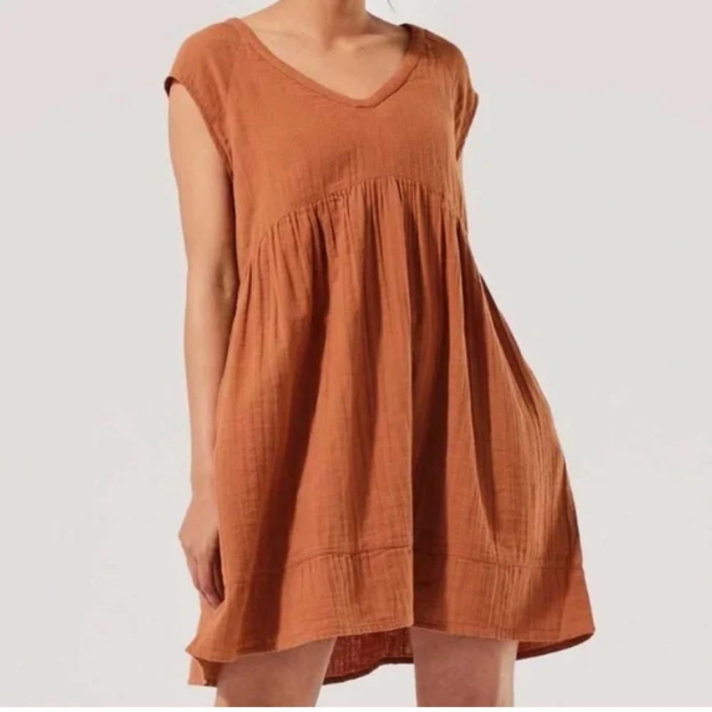 Pact organic cotton gauze dress
